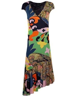 Etro Paisley Floral-Print Dress - White