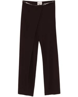 Semicouture Reba wrap-design belted trousers - Schwarz