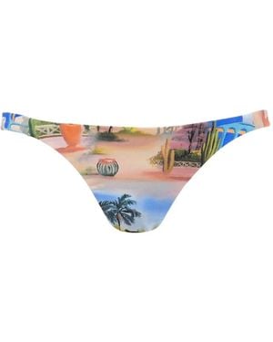 Les Benjamins Bas De Bikini À Motif Abstrait - Bleu