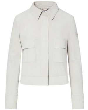 Peuterey Suede Chest-Pocket Jacket - White