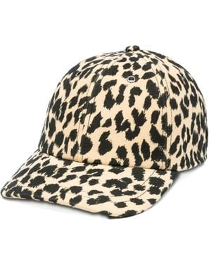 Aspesi Leopard-Print Cap - White