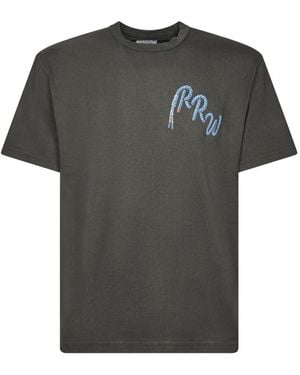 Roy Rogers Logo-Print Cotton T-Shirt - Grey