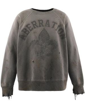 SAINT Mxxxxxx Distressed Graphic Jumper - Grey