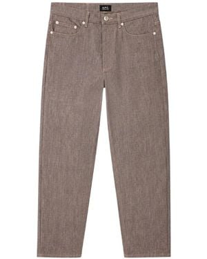 A.P.C. Jean Martin Straight-Leg Five-Pocket Jeans - Gray