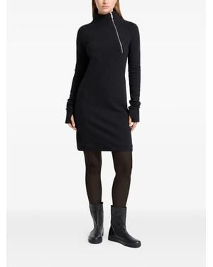 MARCELLA Alani Turtle-Neck Zip-Detail Mini Dress - Black