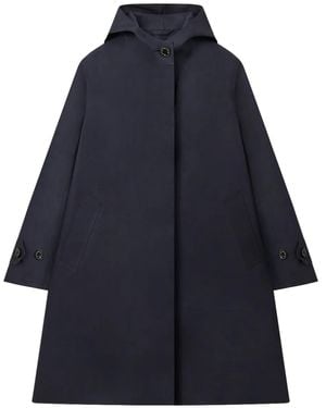 Mackintosh Watten Hooded Coat - Blue