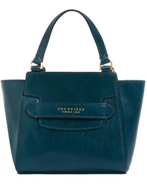 The Bridge Leather Shoulder Bag - Blue