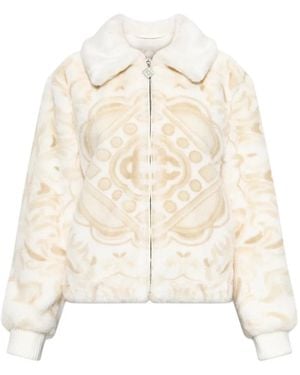 CASABLANCA Zip-Up Faux-Fur Jacket - White