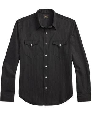 RRL Chemise À Fines Rayures - Black