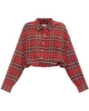 R13 Camicia A Quadri - Rosso