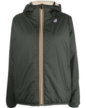 K-Way Logo-Appliqué Hooded Jacket - Green