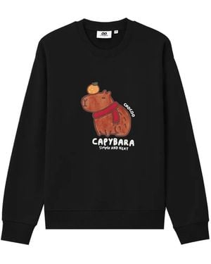 Chocoolate Capybara-Print Sweatshirt - Black