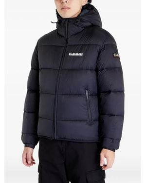 Napapijri Hooded Puffer Jacket - Blue