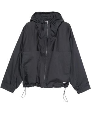 Sandro Veste Zippée À Capuche - Blue
