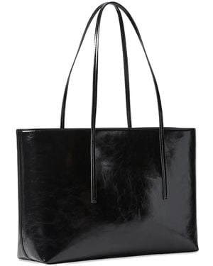 Calvin Klein Crinkled-Finish Shoulder Bag - Black