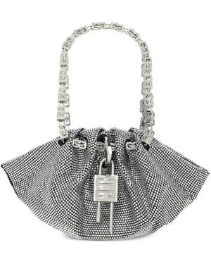 Givenchy Mini Kenny Crystal-Embellished Shoulder Bag - White