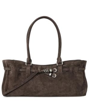Marge Sherwood Soft Grandma Suede Shoulder Bag - Brown