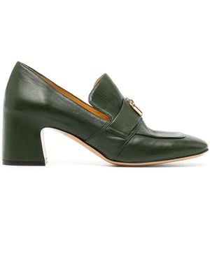 Madison Maison Lock 70Mm Leather Court Shoes - Green