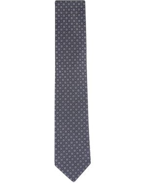 Canali Geometric-pattern Tie - Blue