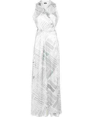 Kiton Abstract-Print Maxi Dress - White