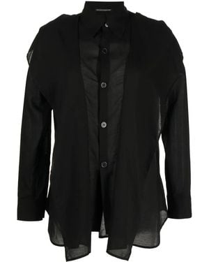 Yohji Yamamoto ロングスリーブ シャツ - ブラック