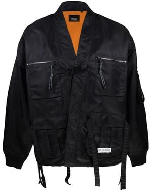 Mostly Heard Rarely Seen Emroidered-Logo Bomber Jacket - Black