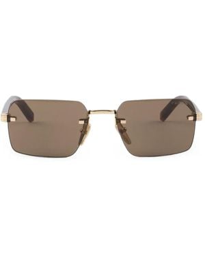 Prada Sunglasses With The Iconic Metal Plaque - Metallic