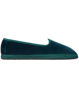 Flabelus Bernarda Velvet Loafers - Green