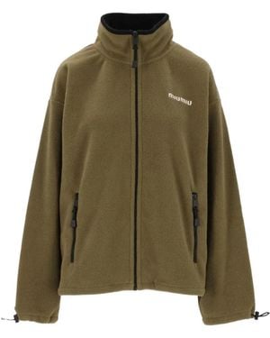 Miu Miu Chaqueta De Tejido Polar Con Cremallera - Verde