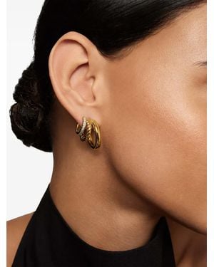 David Yurman Dy Mercer Diamond Hoop Earrings - Schwarz