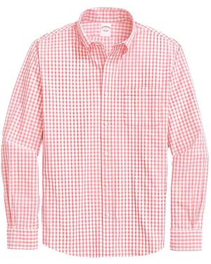 Brooks Brothers Hemd mit Karomuster - Pink
