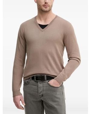 Benetton V-Neck Jumper - Grey