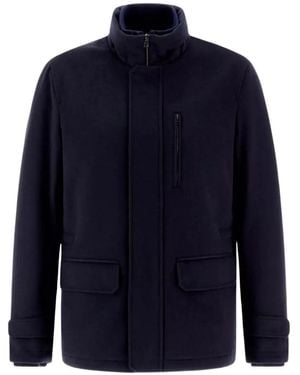 Herno Zip-Up Bomber Jacket - Blue