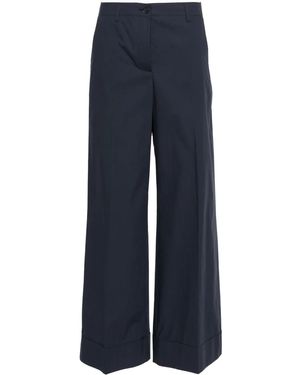 P.A.R.O.S.H. Pantaloni A Palazzo Con Risvolto - Blu