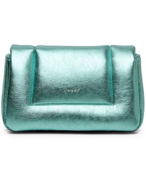 Marsèll Cornice Laminated Leather Clutch - Green
