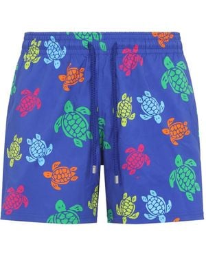 Vilebrequin Bañador con tortugas estampadas - Azul