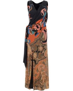 Etro Paisley-Print Gathered Dress - White