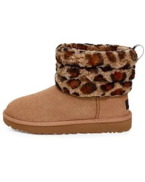 UGG Fluff Mini Quilted Boots - Brown