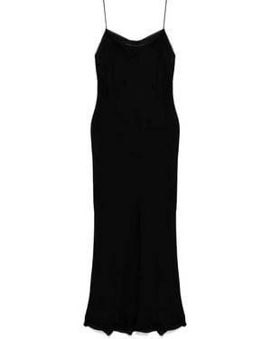 TOTEME Satin Slip Maxi Dress - Black