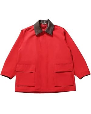 AURALEE Oversized Jacket - Red