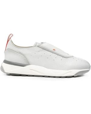 Santoni Perforated Trainers - White
