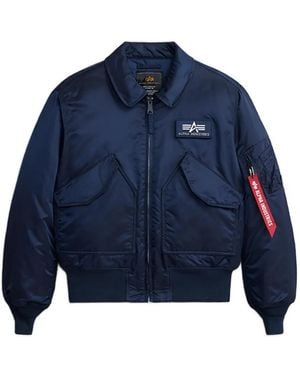 Alpha Industries Cwu 45/p Bomber Jacket - Blue
