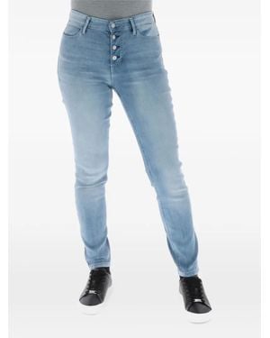 Guess High-Rise Straight-Leg Jeans - Blue