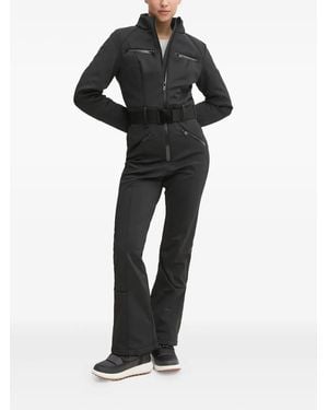 Guess Quilted-Panel Belted Ski Jumpsuit - Black