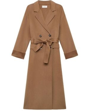 Maliparmi Belted Double-Breasted Coat - Brown