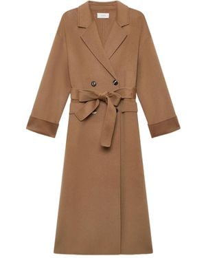 Maliparmi Belted Double-Breasted Coat - Brown