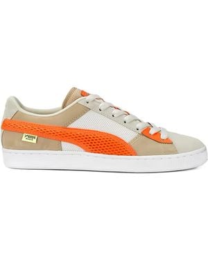 PUMA Suede-Panel Trainers - Orange