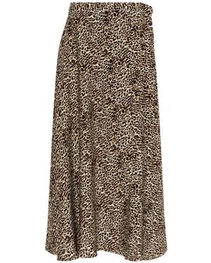 Munthe Ubba Maxi-Wikkelrok Met Luipaardprint - Naturel