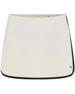 Guess Contrast-Trim A-Line Skirt - White