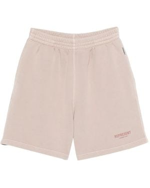 Represent Bermudas con logo estampado - Neutro